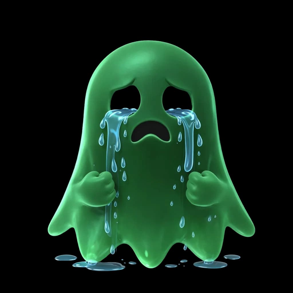 Crying ghost illustration